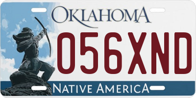 OK license plate 056XND