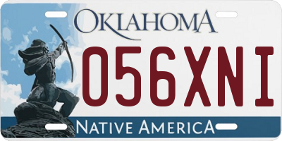 OK license plate 056XNI