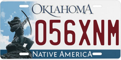 OK license plate 056XNM