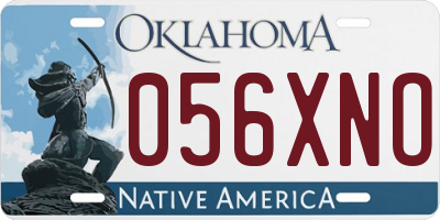 OK license plate 056XNO