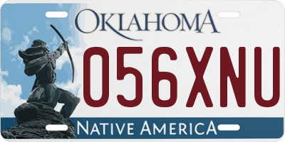 OK license plate 056XNU