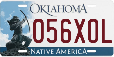OK license plate 056XOL