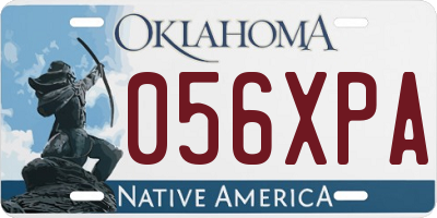 OK license plate 056XPA