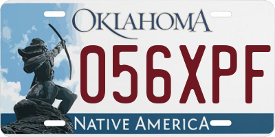OK license plate 056XPF