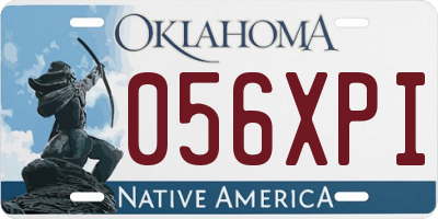 OK license plate 056XPI