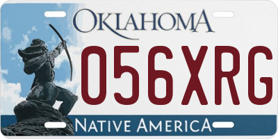OK license plate 056XRG