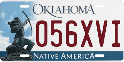 OK license plate 056XVI