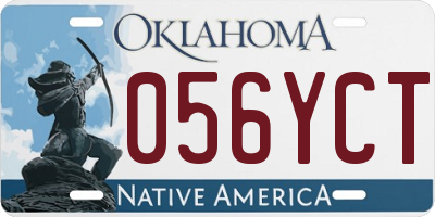 OK license plate 056YCT