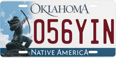 OK license plate 056YIN