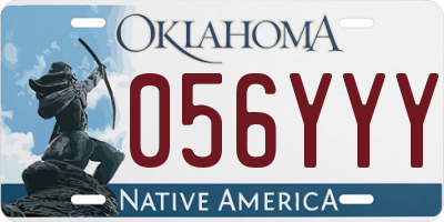 OK license plate 056YYY