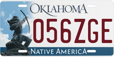 OK license plate 056ZGE