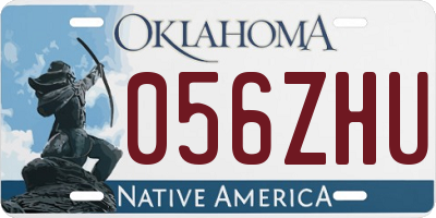 OK license plate 056ZHU