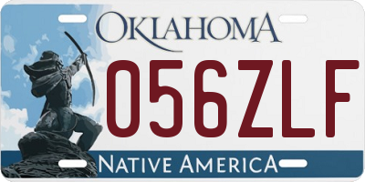 OK license plate 056ZLF