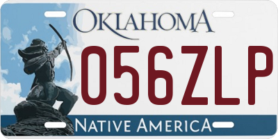 OK license plate 056ZLP