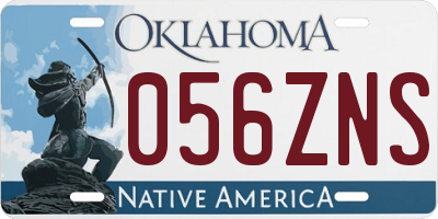 OK license plate 056ZNS