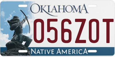OK license plate 056ZOT