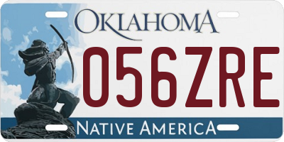 OK license plate 056ZRE