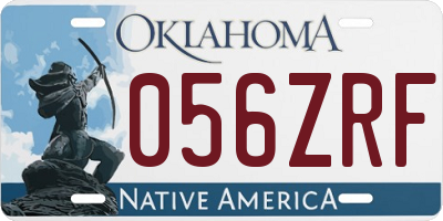 OK license plate 056ZRF