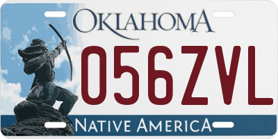OK license plate 056ZVL