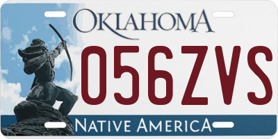 OK license plate 056ZVS