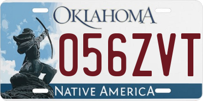 OK license plate 056ZVT