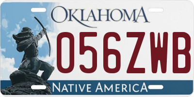 OK license plate 056ZWB