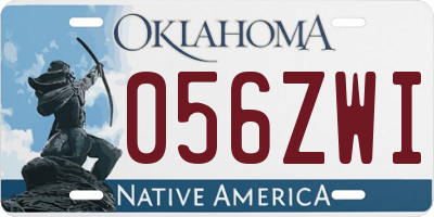 OK license plate 056ZWI