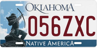 OK license plate 056ZXC