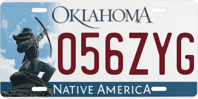 OK license plate 056ZYG