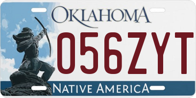 OK license plate 056ZYT