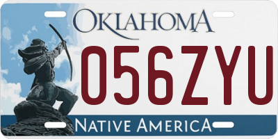 OK license plate 056ZYU