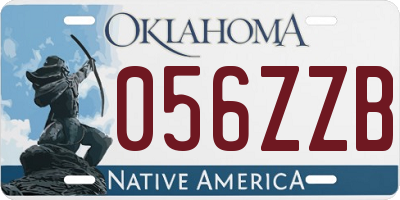 OK license plate 056ZZB