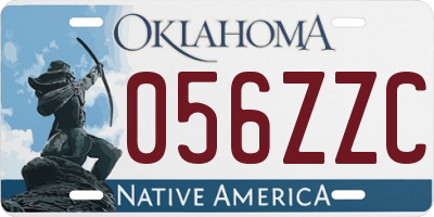 OK license plate 056ZZC