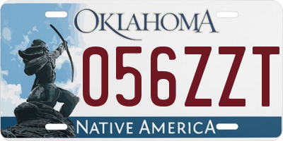 OK license plate 056ZZT