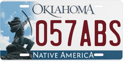 OK license plate 057ABS