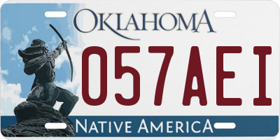 OK license plate 057AEI
