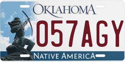 OK license plate 057AGY