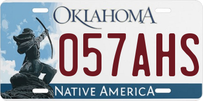 OK license plate 057AHS