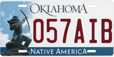 OK license plate 057AIB