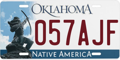 OK license plate 057AJF