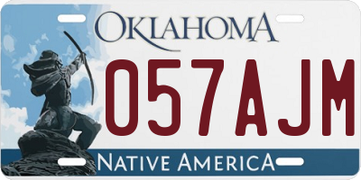OK license plate 057AJM