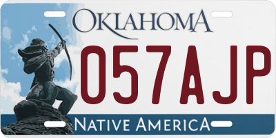 OK license plate 057AJP