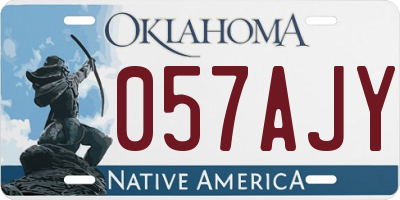OK license plate 057AJY