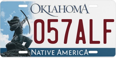 OK license plate 057ALF