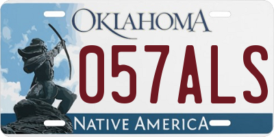 OK license plate 057ALS