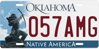 OK license plate 057AMG