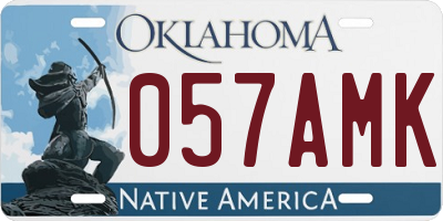 OK license plate 057AMK