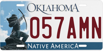 OK license plate 057AMN