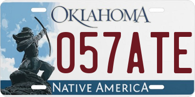 OK license plate 057ATE