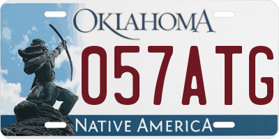 OK license plate 057ATG